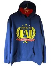 Official My Hero Academia Graphic Mens Blue Sweater Pullover Hoodie Size XXL.