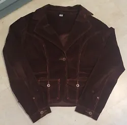 Selling FUBU Classics Womens L Large Corduroy Motorcycle Biker Brown Jacket. You can see the condition from the photos....