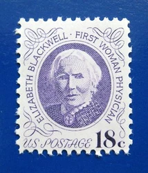 Scott # 1399. 18 cent ~ Dr Elizabeth Blackwell Issue. Major faults will be identified.