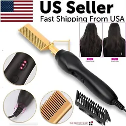   Item description from the seller   Hair Straightener Comb Pro Electric Beard Straightening Comb Heat Hot Comb Press...