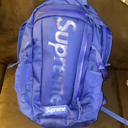 Supreme Cordura SS21 Backpack Blue Used But Good Condition.