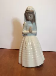 Praying 1st Holy Communion Girl. Handmade in Spain. She Stands 9