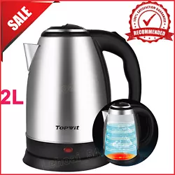 Electric Kettle Water Fast Boiler Stainless Steel Cordless Pot Auto Shut-Off 2L. [100% STAINLESS STEEL] - The material...