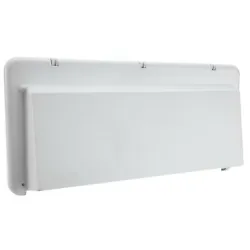 RV exterior vent cover with locking damper. Fits most range vent covers and is made out of a durable plastic material....