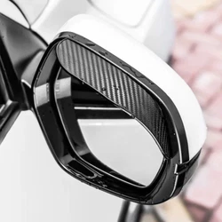 Easy to install on both sides of the cars rearview mirror. 2Pcs Car Rear View Mirror Rain Shield Carbon Fiber Look...