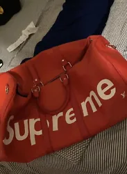 Louis Vuitton X Supreme Keepall Bandouliere 45 Travel Bag / Limited Edition.