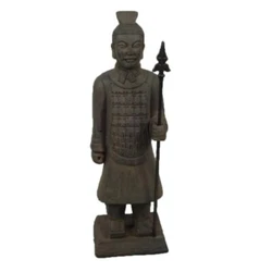 Couleur : Gris. Poids : 5,5 kg. Look Samouraï. Statuette déco. Matière : Oxyde de Magnesium.