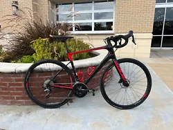 2019 Giant Defy size M/L, black/red, with Shimano Ultegra 11spd. - 172.5mm cranks w/ 50/34T chainrings.