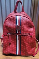 Tommy Hilfiger Small Mini Red Backpack Handbag Purse. - Used