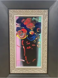 This is an Peter Max original acrylic painting on canvas “Roseville”. In excellent condition. 13x19x2