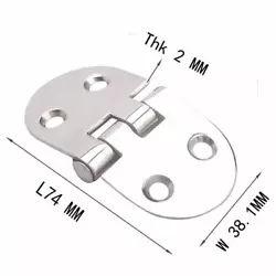 (1) High Quality Polished 304 Stainless Steel Marine boat Hinge forDoors / Hatch / Cabinet.