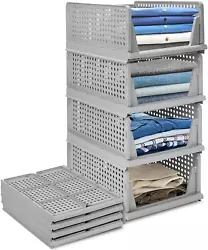Folding Drawer Organisers: 4 Set, Each 45 x 34x 18 cm (L x W x H) We are committed to providing 100% satisfactory...