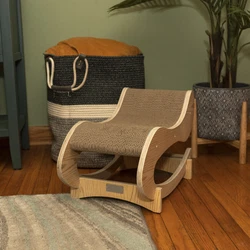 S1302 is a wooden rocking chair for cats! It sits on stabilizers when you dont want it to rock, and you can simply...