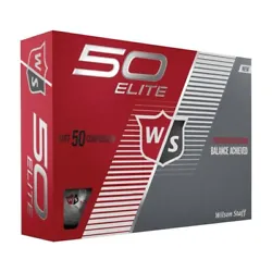 The ultimate balance of distance and feel, Wilson Fifty Elite is a fast, 50 compression golf ball with powerful...