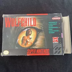 Wolfchild Authentic Super Nintendo SNES Box And Game Good Condition. Box and game looks good condition. No manual.
