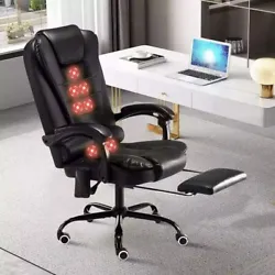 7 Point Massage Office Chair Executive Swivel Gaming Desk Computer w/ Footrest.
