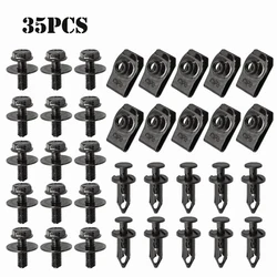 15pcs Body Bolts with Built-in Fender Washer. Size: as picture shows. Color: Black.