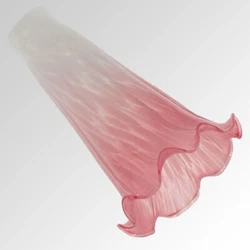 Small White/Rose Lily Lamp Shade. Condition is New.
