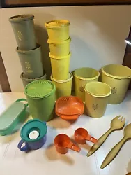 VTG Tupperware Set Nesting Canisters Kitchen Storage Lids Servalier Lot - see photos for what is included. Everything...