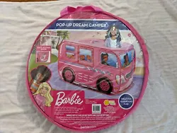 Sunny Days Entertainment Barbie Dream Camper Pop Up Play Tent Pink Indoor. Condition is 