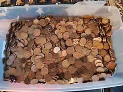 Copper pennies bulk $100 lot.  Pennies ranging from 1959-1982.  Pennies have not been searched for errors or...