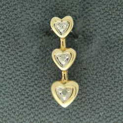 Yellow Gold Pendant with 0.02 CTW Diamond Accents. 5.9 mm wide.