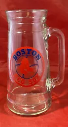 Show your love for the Boston Red Sox with this heavy tapered glass drink mug!