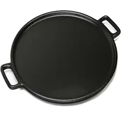 MULTIPURPOSE - This cast iron grill pan works as a pizza pan, bacon griddle, crepe pan, fajita skillet, or a Comal for...