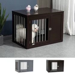 The end-table style serves as a crate for dogs and functions as a stylish coffee or side table. Get a comfortable new...