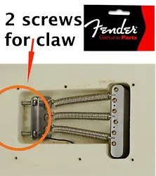 2 FENDER vis pour CLAW - 0015636049. convient pour bridge stratocaster. (12) Genuine Fender nickel claw mounting...