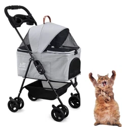 3-in-1 Carrier+car seat +stroller ,Dog Cat Pet Gear Foldable Pet Stroller Detachable Carrier. 【Quickly set up &...