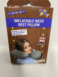 This inflatable neck rest pillow in grey is the perfect travel accessory for those on the go. Its unique design allows...