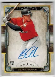 MIAMI MARLINS. Brian Anderson. On Card Blue Ink AUTO AUTOGRAPH ROOKIE RC SIGNATURE. Pictures are of actual ROOKIE RC...
