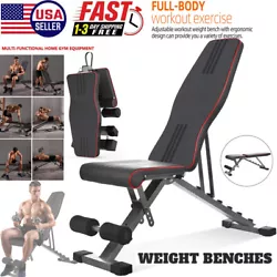 So this adjustable weight bench is also the incline,decline or flat bench. 【Full Body Workout】 provides the...