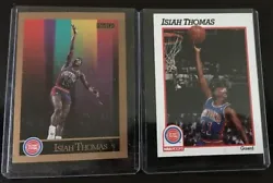 Lot 2 Isiah Thomas Cards NBA Hoops Skybox 1990 1991 Detroit Pistons HOF. Condition is Like New. Shipped with USPS First...