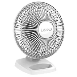 Laskos 6 in. Personal Fan is small and compact for easy portability. Two quiet speeds for custom airflow level. Tilts...