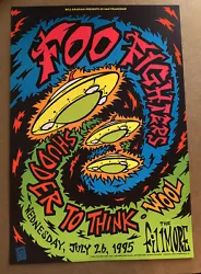 Foo Fighters Concert Poster 1995 F-195 Fillmore.