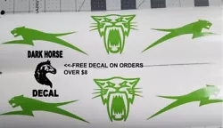 This is for four (6 )Arctic Cat Decals. Each (2) Cat face Decal is 3.00 Wide X 2.75