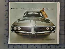 1968 Pontiac Brochure 8Pages, Good Condition wear.
