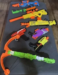 8 Good Condition Nerd Guns For 168 Dollars I Just Need Them Gone.