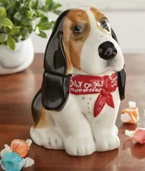 Pioneer Woman Henry the Basset Hound Candy Jar Hand Wash Only.