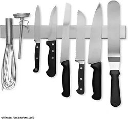 ★ ORGANIZE IT ALL: This magnetic strip has an extended length that allows you to hold more knives than most knife...
