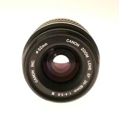 A used Canon EF 35-80mm f/4-5.6 model III zoom lens. This lens will work with either your old Canon film camera or a...