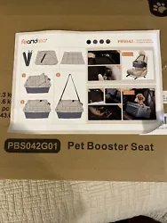 FEANDREA Dog Car Seat, Pet Booster Seat for Small Dogs up to 18 lb, with Adjustable Straps, Removable Washable Fleece...
