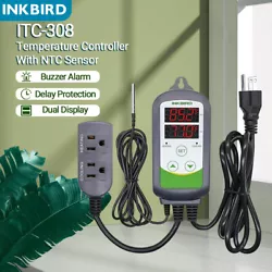 INKBIRD Digital Thermostat ITC-308. | ITC-308 Thermostat | NTC Sensor | English Manual. Maximum output load:...