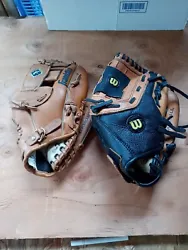 This is a used Franklin leather use baseball glove has small rip on the inside where you catch ball see pictures its a...