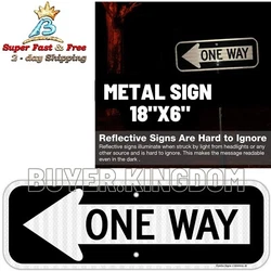 Sign With Left Arrow Fade Resistant. Hard to Lgnore: Our Heavy-duty Reflective sign is printed with big bold letters...