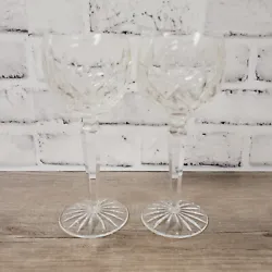 WATERFORD LEAD CRYSTAL. WONDERFUL ADDITION TO YOUR COLLECTION. TWO GOBLETS. ANOTHER QUALITY ESTATE FIND.