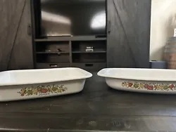 Vintage Corning Ware Spice of Life A21 Baking Dish Pan LEchalote And P21 Dish. Condition is Used. Shipped with USPS...