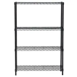 Durable and Sturdy 4 Shelving Unit: Made from strong Plastic Coated Iron tube and high quality plastic connector, this...